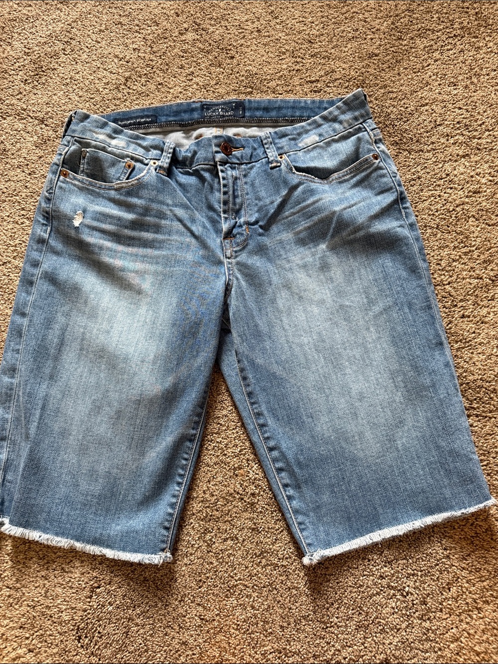 Lucky Brand Light Blue Denim Shorts with Contrast Stitching